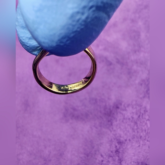 14k stamped Gold ring with cultured Akoya Pearl. Size 3.75 - Picture 6 of 7